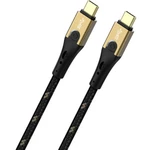 Oehlbach #####USB-Kabel #####USB 3.2 Gen2 (USB 3.1 Gen2) #####USB-C™ Stecker, #####USB-C™ Stecker 3.00 m čierna/zlatá
