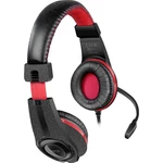 SpeedLink LEGATOS herný headset jack 3,5 mm káblový cez uši čierna, červená stereo
