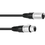 Omnitronic 30220768 XLR prepojovací kábel [1x XLR zástrčka 5-pólová - 1x XLR zásuvka 5-pólová] 3.00 m čierna