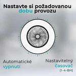 Noaton 11056BR Vega, černá, stropní ventilátor se světlem