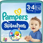 Pampers Splashers 3-4 jednorázové plenkové plavky 6-11 kg 12 ks