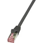 Síťový kabel RJ45 LogiLink CQ2093S, CAT 6, S/FTP, 10.00 m, černá