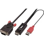 HDMI / VGA kabel LINDY [1x HDMI zástrčka - 1x VGA zástrčka] černá 2.00 m