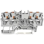 Průchodková svorka WAGO 2202-1401, pružinové připojení , 5.20 mm, šedá, 100 ks