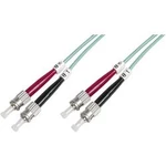 Optické vlákno kabel Digitus DK-2511-01/3 [1x ST zástrčka - 1x ST zástrčka], 1.00 m, tyrkysová