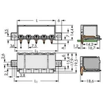 Konektor do DPS WAGO 2092-3425/205-000, 49.20 mm, pólů 5, rozteč 7.50 mm, 100 ks