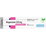 GENERICA Magnesium citrát 250 mg s vitaminem C 20 šumivých tablet