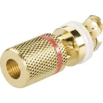 Laboratorní konektor Ø 4 mm BKL 103035, zásuvka vestavná vertikální, červená