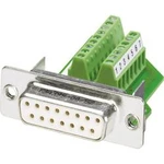 D-SUB zásuvka Phoenix Contact VS-15-BU-DSUB/16-MPT-0,5, 180 °, pólů 15, šroubovací, 1 ks