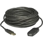 USB 2.0 prodlužovací kabel Manhattan 150958, 20.00 m, černá