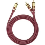 Připojovací kabel Oehlbach, cinch zástr./cinch zástr., červený, 1 m