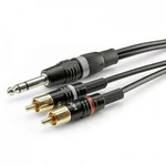 Jack / cinch audio kabel Hicon HBP-6SC2-0600, 6.00 m, černá