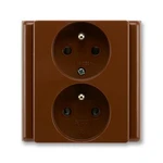 ABB Classic dvojzásuvka hnědá 5512-2249 H3 polozapuštěná