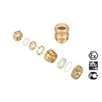 Kabelová průchodka Weidmüller KDSW M50 BS O NI 2 G50S 1136550000 mosaz, délka závitu 16 mm, mosaz, 1 ks