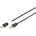 Síťový kabel RJ45 Digitus DK-1644-010/BL-OD, CAT 6, S/FTP, 1.00 m, černá