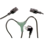 Napájecí, IEC Y kabel Digitus AK-440401-017-S, [1x úhlová zástrčka s ochranným kontaktem - 2x IEC C13 zásuvka 10 A], 1.70 m, černá