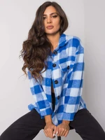 Lady's blue plaid shirt