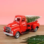 Christmas Metal Car Antique Red Truck Model Vintage Style Party Decorations+ Gift