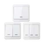 Bakeey 10A RF 433Mhz Wireless Wifi Remote Control Smart Switch Panel Dual Control Light Button Rocker Switch For Smart H