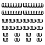 Sleeved Cable 24 Pieces Set Cord Clamp 4x24-Pin/12x8-Pin/8x6-Pin Cable Comb for 3mm Cable Gesleeved Up To 3.4mm Frosted