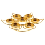 Assembled Lotus Style Alloy Butter Oil Ghee Lamp Candle Holder Without Candles