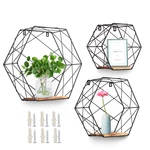 Hexagon Wall Mounted Shelf Nordic Storage Rack Bookshelf Decorations Display Stand Organizer for Home Office Furniture D