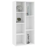 Book Cabinet White 19.7"x9.8"x41.7" Chipboard