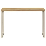 Dining Table 45.3"x21.7"x30" Solid Mango Wood and Steel