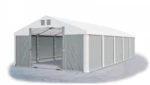 Skladový stan 5x10x2,5m střecha PVC 560g/m2 boky PVC 500g/m2 konstrukce ZIMA PLUS Šedá Bílá Bílá,Skladový stan 5x10x2,5m střecha PVC 560g/m2 boky PVC 