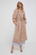 Vlnený kabát Calvin Klein prechodný, bez zapínania