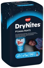 Huggies Plenkové kalhotky Dry Nites pro chlapce s váhou 17–30 kg 10 ks