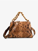 Hnedá dámska vzorovaná malá crossbody kabelka Guess Tullia