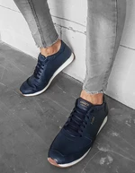 Navy blue men's shoes