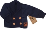 Z&Z Pletený elegantní svetřík s knoflíčky Boy, granátový vel.  68