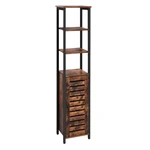 Boxxx REGÁL, hnědá, černá, uhlíková ocel, 37/167/30 cm