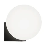 Czarny kinkiet SULION Obi, ø 15 cm