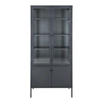 Czarna metalowa witryna 80x180 cm Brisbane – House Nordic