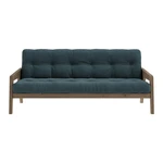 Niebieska sztruksowa rozkładana sofa 204 cm Grab – Karup Design