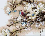 Zuty Malowanie po numerach Ptak w gałęziach