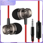 New Practical Wire Metal Turbine Headsets With Built-in Microphone High Quality Volume 3.5mm In-Ear Wired Earphone For Universal