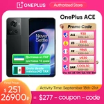 OnePlus Ace 5G Global Rom MTK Dimensity 8100 MAX 8GB 128GB 150W Fast Charge 120Hz AMOLED OnePlus 10R Cellphone