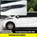 For Toyota Sienna 2022-2023 Modify the decorative front headlight cover, automotive supplies, and lamp eyebrow sticker