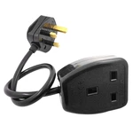 2X UK 3 Prong Extension Power Cord,IEC UK Male Plug To Female Outlet Socket Hongkong Power Cable Extented(UK Plug,0.)