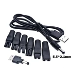 6 PCS/7 PCS /8 PCS Power Cord 5V Replacement Charger USB Adapter Suitable for All Kinds of Electric Hair Clippers