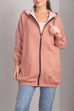 armonika Women's Tile Zippered Hoodie Trench