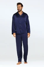 DKaren Man's Pyjamas Lukas Navy Blue