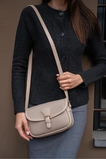 Madamra Mink Women's Buckle Clamshell Crossbody Bag