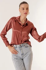 By Saygı Lightly Flowy Satin Shirt