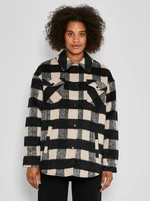 Beige-Black Checkered Shirt Jacket Noisy May Lulu - Women