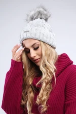 Light gray winter cap